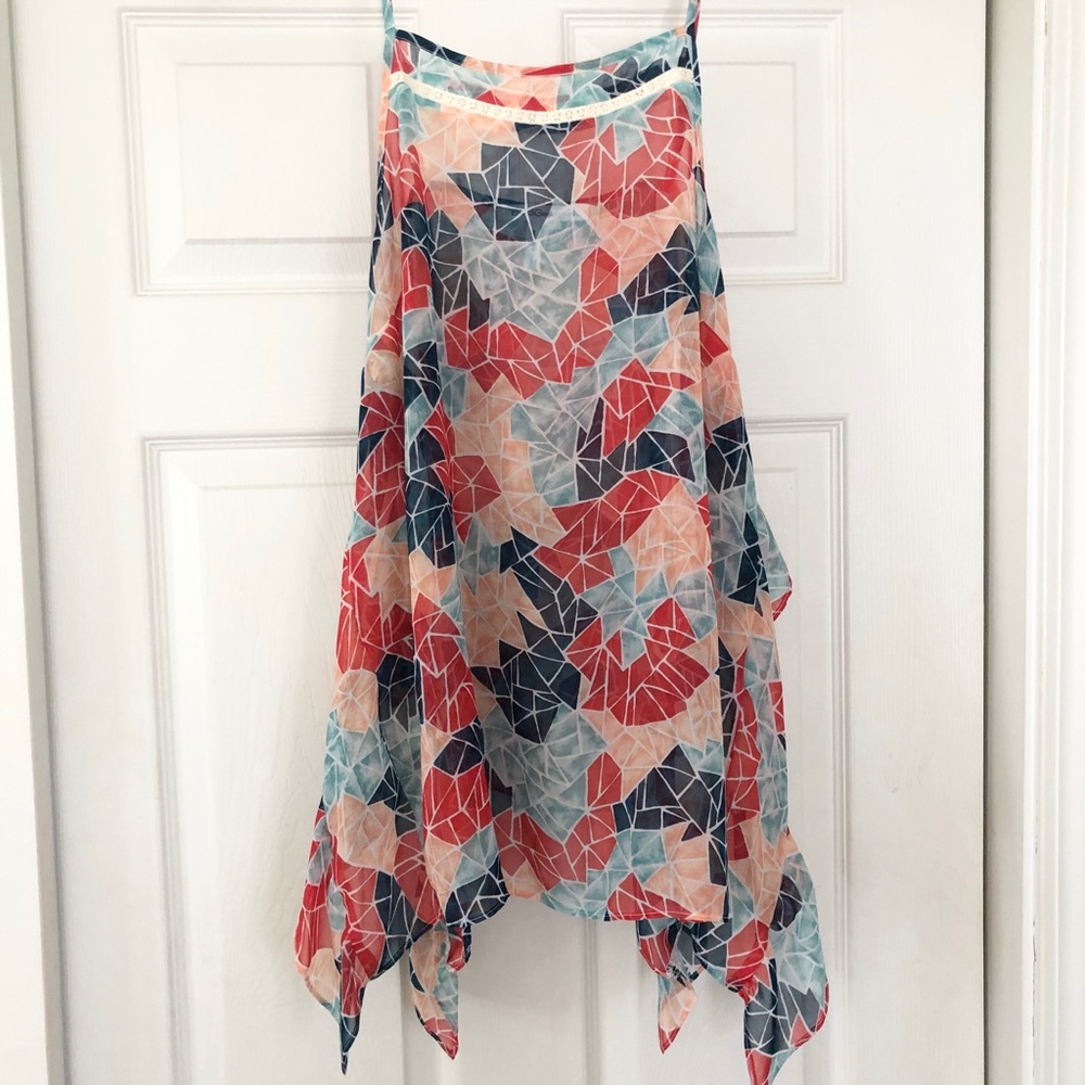 NWOT Printed BCBGeneration Chiffon Tank - Sz M